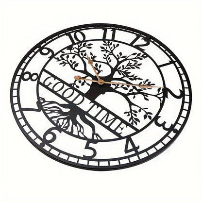 TOHOOYO Large Silent Non-Ticking Wall Clock - Modern Minimalist Large Face, Quartz Movement, Battery-Powered (AA Not Included) - for Living Room, Kitchen, Office, Bedroom - Elegant Home Decor Timepiece, Office Timepiece, Vint