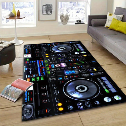 Brown Polyester Knit Non-Slip Hand Wash Only Machine Made Indoor/Outdoor Decorative Carpet, Soft & Cozy, Elegant Design, with Polypropylene Backing, for Living Room, Bedroom, Office