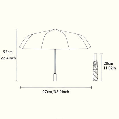 1pc Automatic Umbrella with Biological Class Print (Bee & Flower Design) - Automatic Opening/ Closing, 8-Rib Compact Canopy, Collapsible Portable for / - Unique Science-Themed Gift for Christmas, Birthdays & Everyday Use