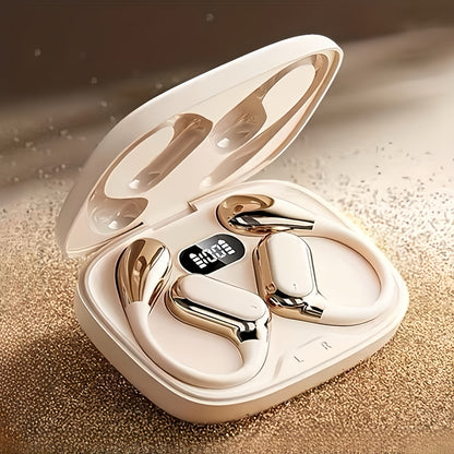 NEW SENYANG 2025 New Style True Wireless On-Ear Earpods Music None-In-Ear Headset Gaming Couples Earbuds Video TWS HIFI Bass 9D Stereo HD Calling Earphones for Android for, Couples Headphones, Open Ear Design, Comfortable Fit