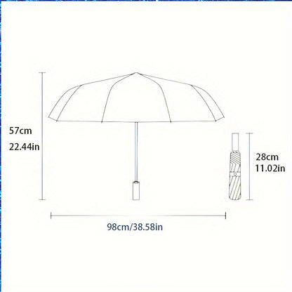 Stitch Star 4 Folding automatic automatic umbrella 8-rib iron frame plastic handle folding automatic umbrella portable travel design holiday gift decoration for friends and family