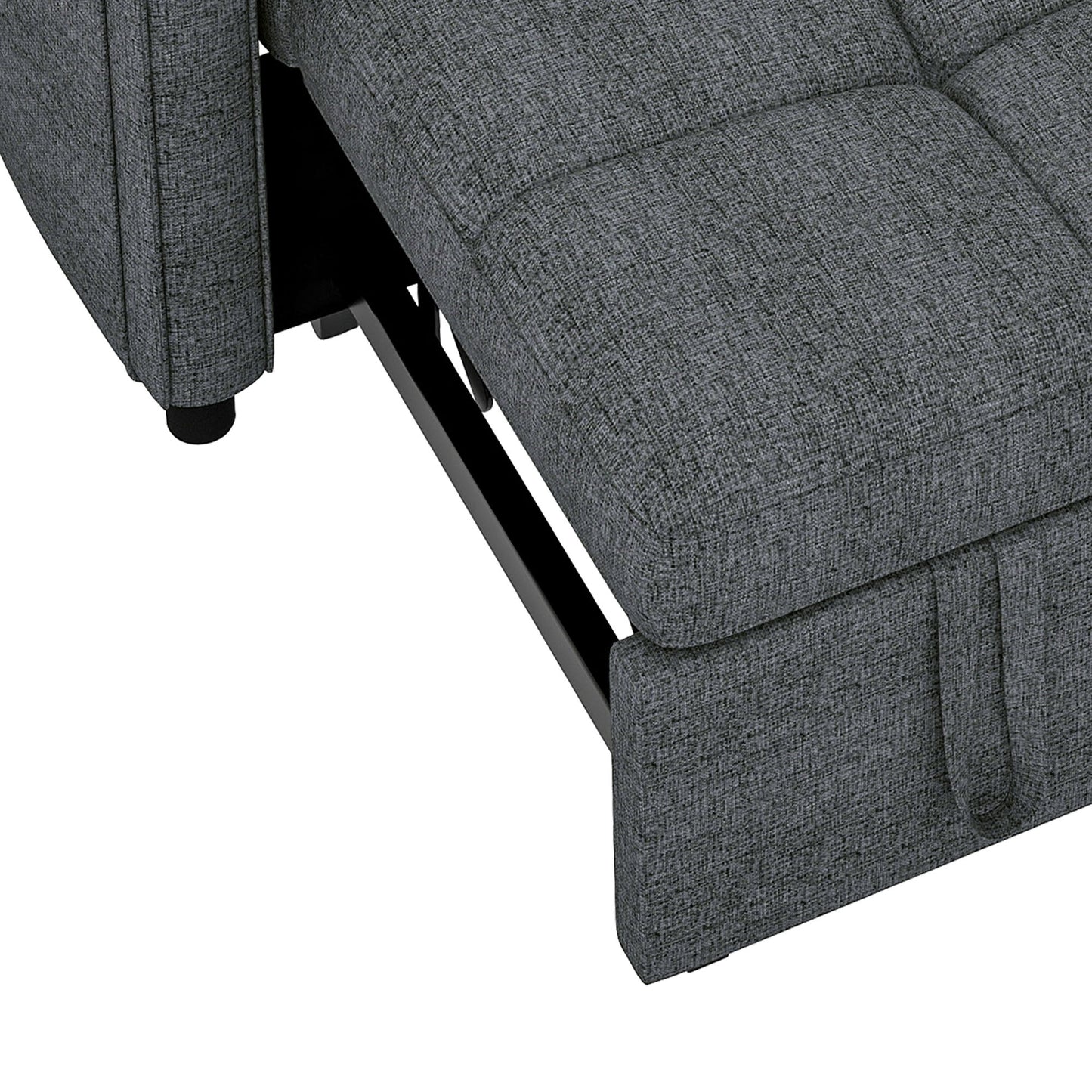 Sablyme 3-in-1 Convertible Sleeper Chair Sofa Bed, Convertible Sofa Bed with Pull- Out Bed, Adjustable Pull-Out Sleeper with Multi-Pocket Folding Design, Linen Fabric Sofa with Side Storage Pockets And Adjustable Backrest, fo