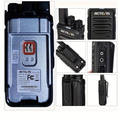 2/4/6/10/20pcs Walkie Talkie, Retevis Walkie Talkies Rechargeable,Portable FRS Two-Way Radios for Adults,Heavy Duty 2 Way Radios Long Range,USB Charging Base,License Free Walkie Talkie for Road Trip Gifts Camping