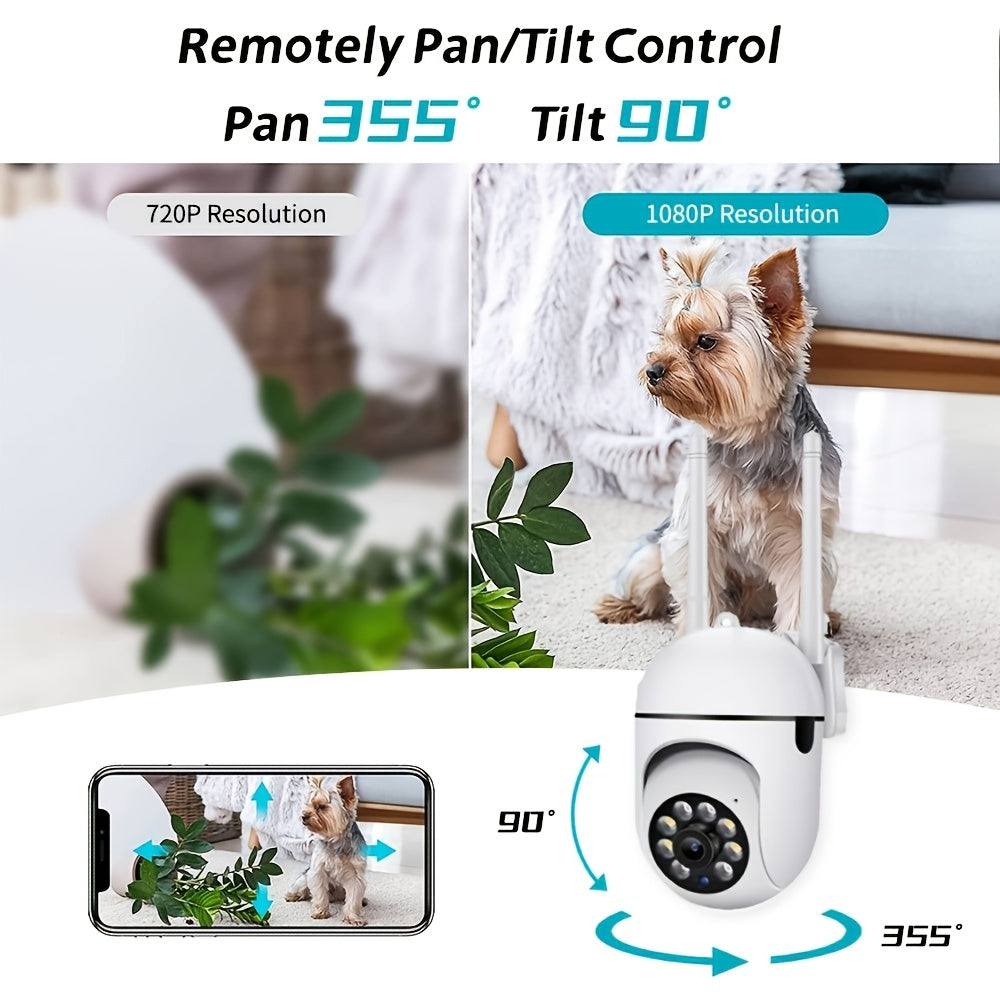 [ Hot Selling Set ] YI IoT 6pcs Security Camera Set 1080P HD+360 ° Panoramic Two-way Voice+full-color Night Vision USB Plug And Play Motion Detection+sound And Light Alarm Pet/home Monitoring