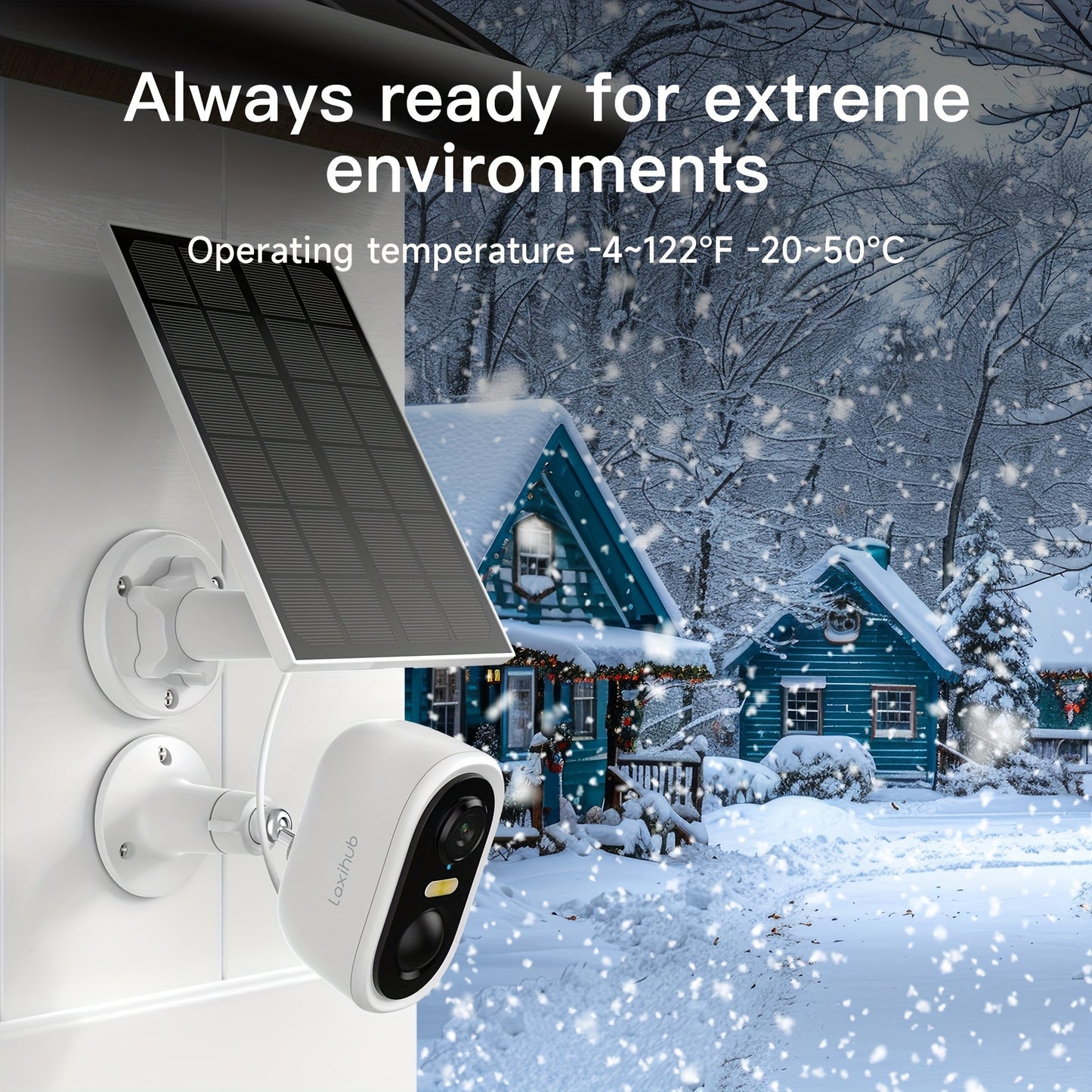 4pcs LaxiHub 1296P FHD, 3MP FHD Wireless Security Camera, Outdoor Use 2, 4GHz WiFi Camera Surveillance Camera, AI Motion Tracking, IP65 Waterproof Color Night Vision, Two Way Audio For Baby & Pet Safety Remote Access Via App