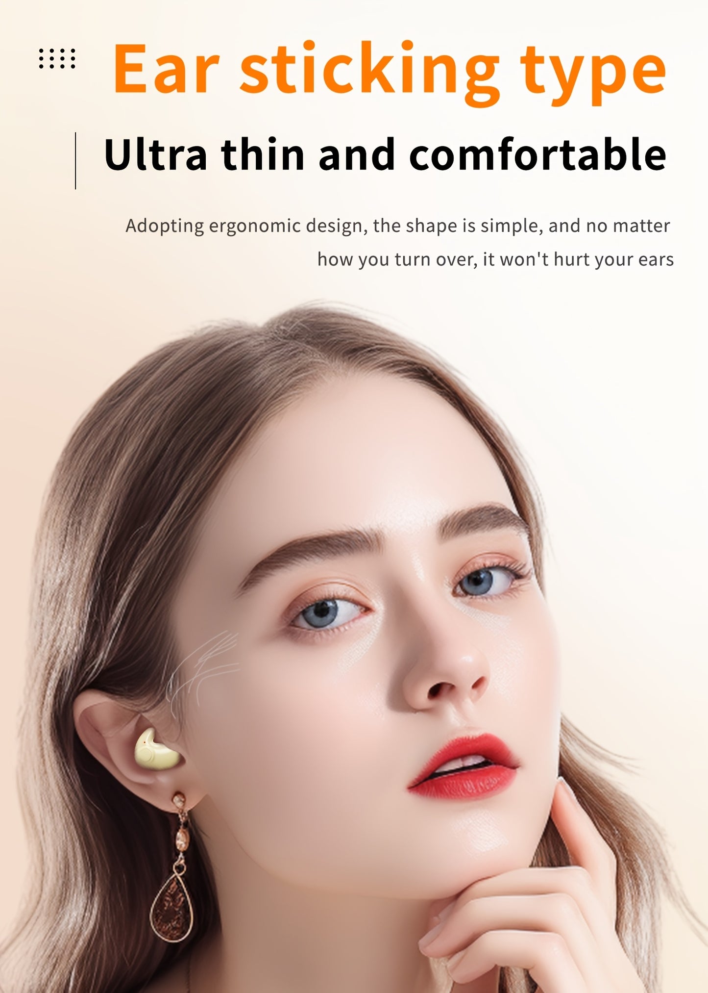 2 Pairs Of In Ear Wireless Wireless Earbuds, Invisible Mini Sleep Earbuds, Long Battery Life, Comfortable To Wear, High Fidelity Sound Quality, Intelligent Noise Reduction, Bass Loop, Touch Control, Digital Display Screen, Of