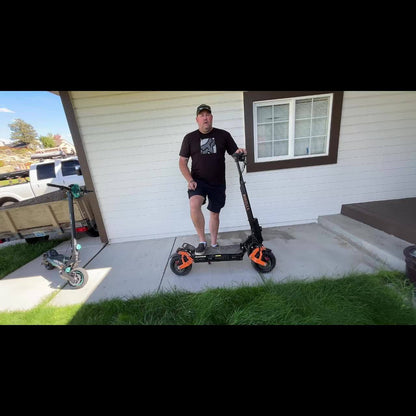 Fast Electric Scooter 60V 28.8A, 749W Dual Motor System for Unbeatable Speed, 60 Miles Long Range, Off Road All Terrain 11 Inch Tires, Full Suspensions & Seat, A True Hyper Scooter And One Of The Fastest Heavy Duty E-scooter