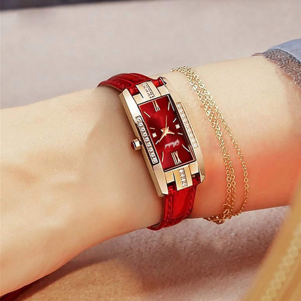 2/ 3pcs/ set Women Watch Set, PU Leather Simple Quartz Watch, Rectangle Fashion Dial, Gift for Women