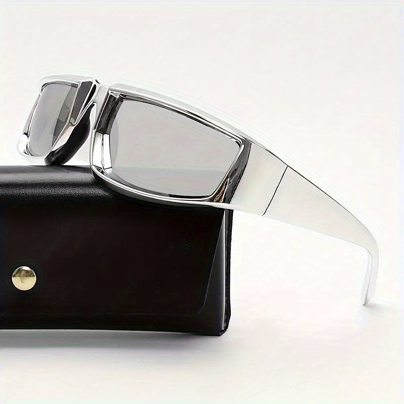 Y2k Fashion Glasses New Sports Glasses Silvery Mirror Women's Glasses