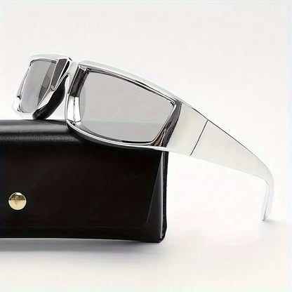 Y2k Fashion Glasses New Sports Glasses Silvery Mirror Women's Glasses