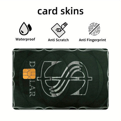 4-Pack PVC Matte Finish Credit Card Decorative Stickers, Simple Style, Non-Braided, Removable Self-Adhesive Card Decals for Credit, Debit, Transit Cards