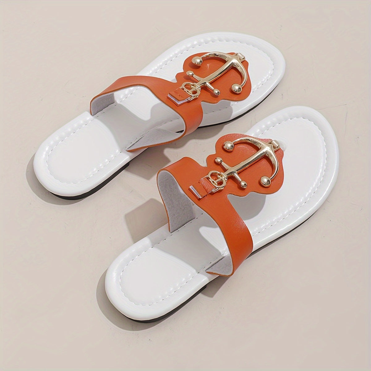 Women's Trendy Slide Sandals, Casual Clip Toe Flat Summer Shoes, Lightweight Slide Sandals