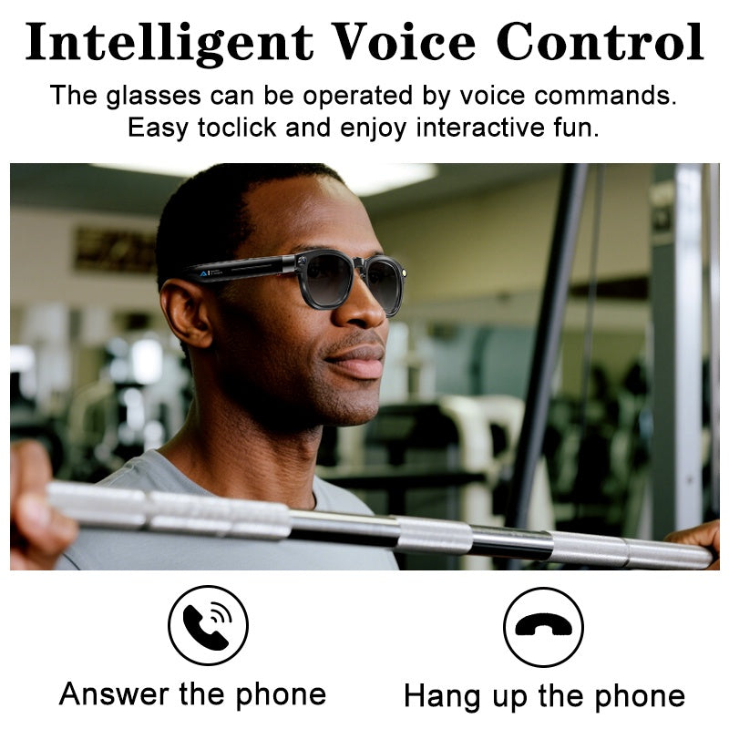New Release AI Smart Glasses with 8MP HD Camera & 1080P Video Recording, Built-in AI Voice Assistant, Wireless Wireless Smart Glasses for translation (164 Languages), Compatible with iPhone/iOS & Android, ic, Unisex for Men/W