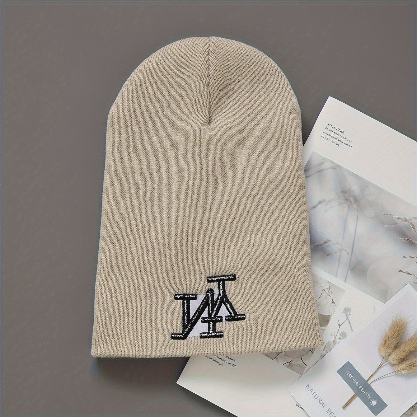 Unisex Winter Beanie Hats - 3-Pack Solid Color - Knitted Warm Outdoor Caps with Embroidered NY Logo - Hand Washable - Black
