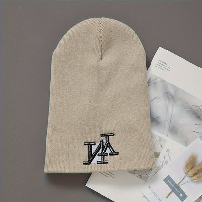 Unisex Winter Beanie Hats - 3-Pack Solid Color - Knitted Warm Outdoor Caps with Embroidered NY Logo - Hand Washable - Black
