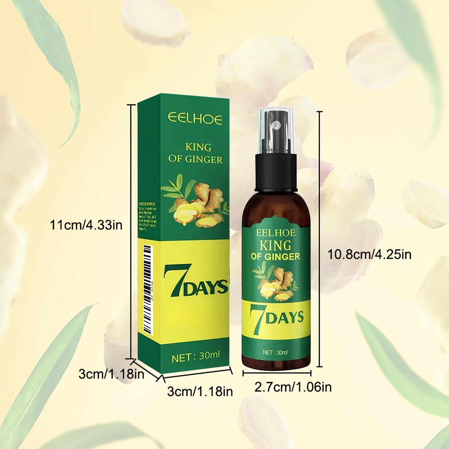 Ginger Hair Oil and Biotin Hair Essence, 7-Day Ginger Nourishing Scalp Massage for All Hair Types, Perfect Valentine'S Day and Mother'S Day Gift for Men and Women