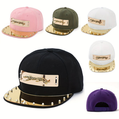 1pc Men'S Fashion Hip-Hop Street Dance Performance Baseball Cap - Casual Style, 100% Polyester, Lightweight, Animal Print, Non-Stretch Fabric - For Men - Suitable for Streetwear, Dance, Casual Occasions - Perfect Gift for Fas