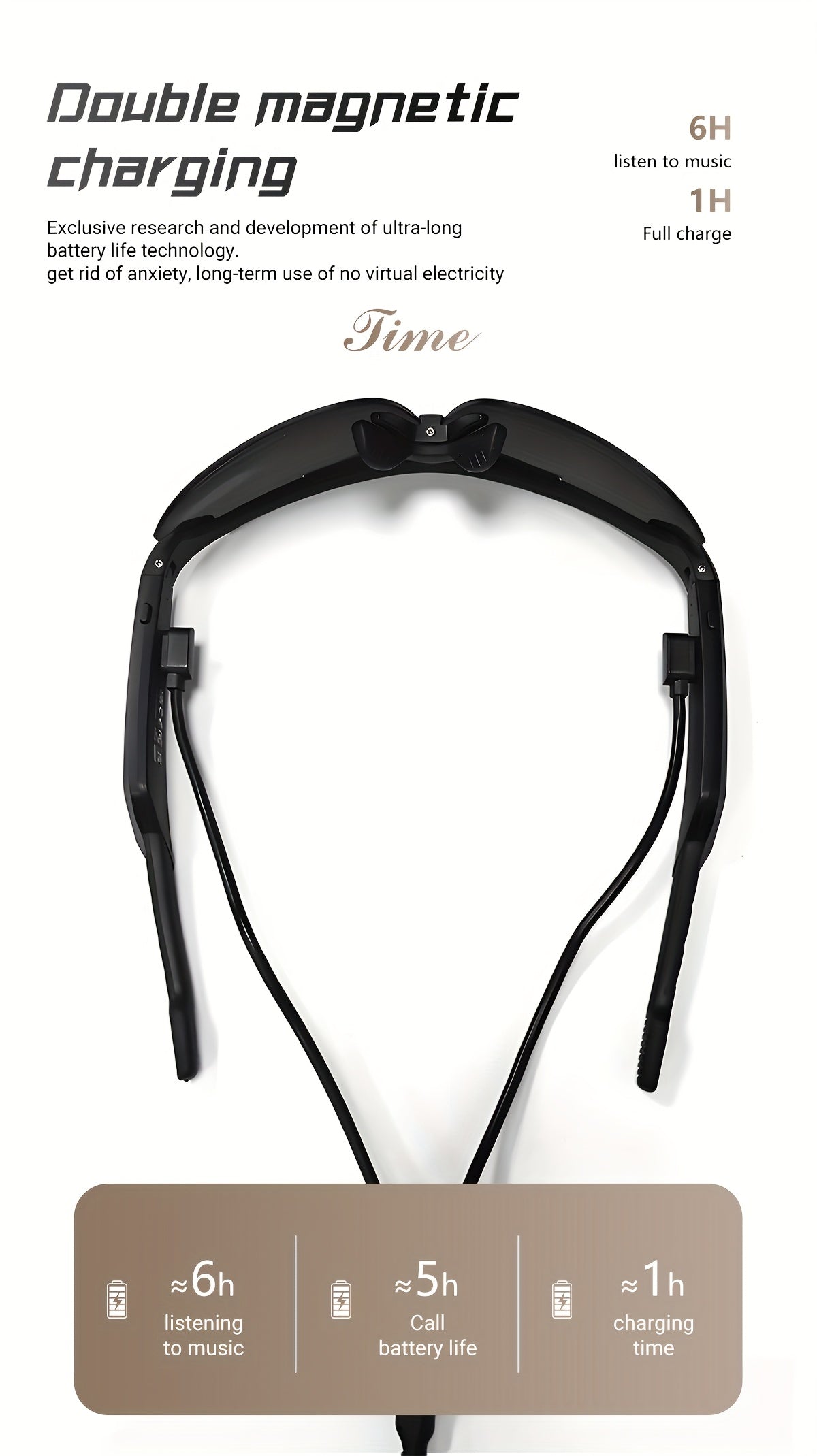 Wireless AI Smart Glasses with Polarized/Blue Light Filter & Built-in Mic/Speaker - Hands-Free Calling, 100+ Language Translation, Wireless Smart Glasses for Men & Women, Lightweight Comfort Fit, Music Playback, Ideal Gift fo