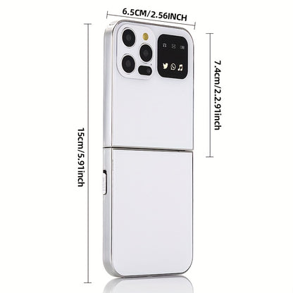 Dual-Sim Flip Phone | Retro Design With 2G Network, 1350Mah Battery, Multifunctional Features Including Entertainment, Tools, File Management, Audio Player, Fm Radio, Camera, Contact Management - Yue Cui I15Pro