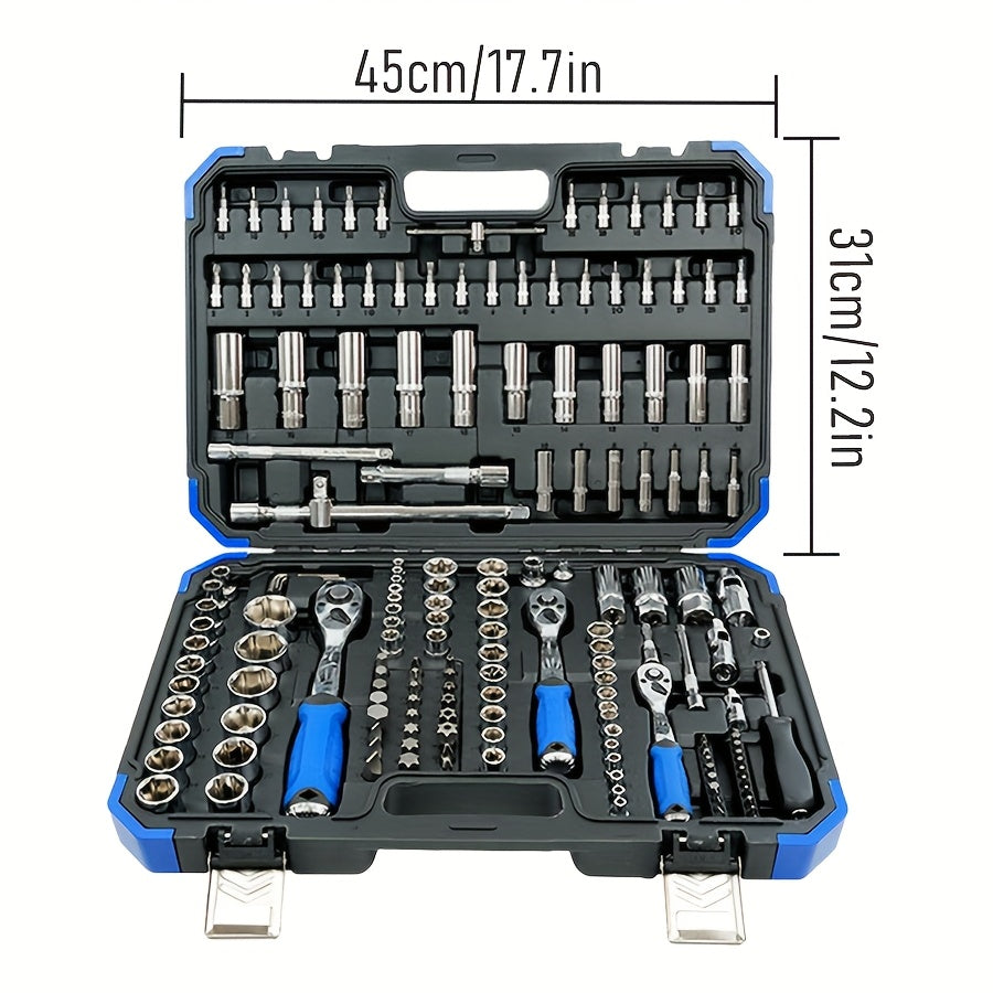 171/53+1 piece car repair tool set, 72 tooth ratchet wrench and durable toolbox storage box, perfect for car repair, home and DIY projects, worry free operation for men and women, easy to control, holiday gift set for boyfrie