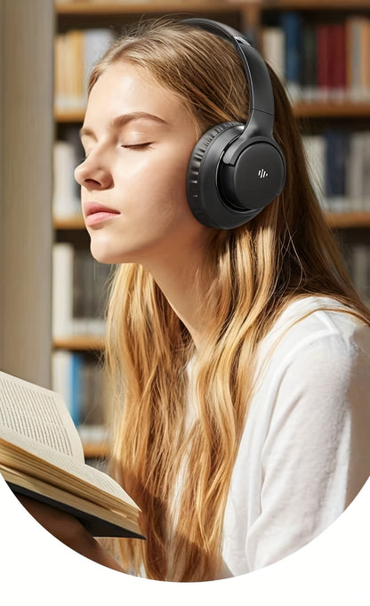 Wireless Noise Cancelling Headphones, Wireless Earbuds With Deep Bass, HiFi Stereo Sound Low Latency, Lightweight Foldable Headphones With Built-in Microphone, For Work Laptops, Mobile Phones, On-head Gaming Headphones, Compa