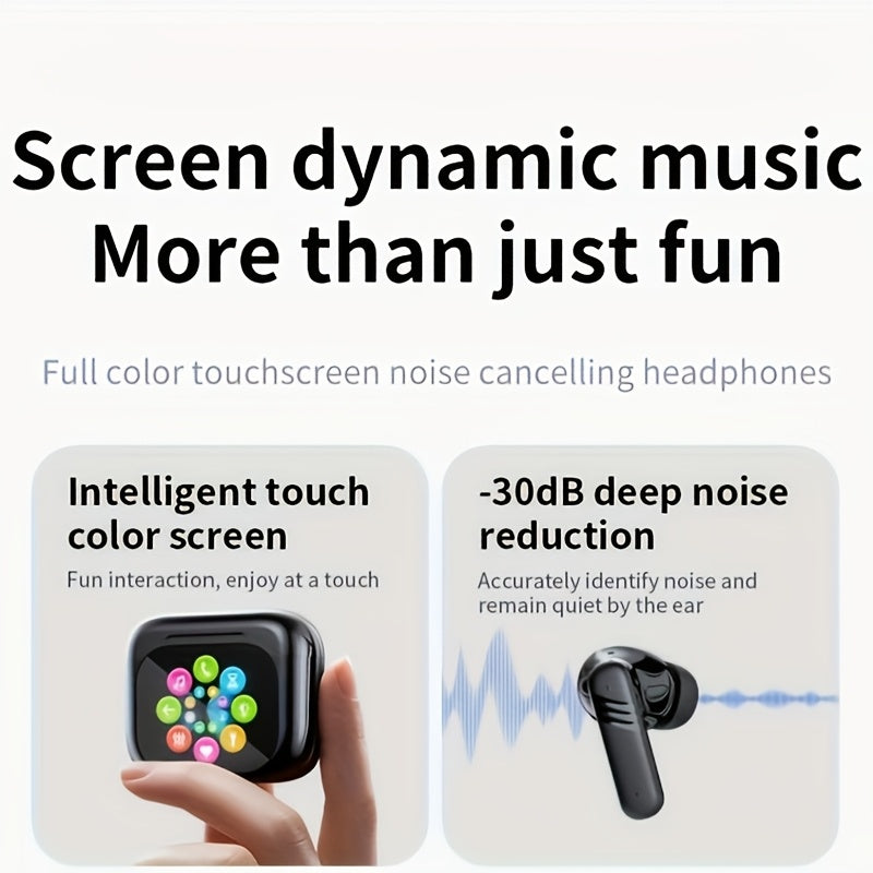 144 Languages Translation, Simultaneous Interpretation Dual-Ear Mode with Digital LED Display TWS In-Ear Headphones with ANC/ENC Noise Cancellation, Built-in Capacitive Microphone Music Sports Fitness