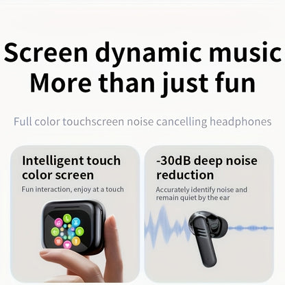 144 Languages Translation, Simultaneous Interpretation Dual-Ear Mode with Digital LED Display TWS In-Ear Headphones with ANC/ENC Noise Cancellation, Built-in Capacitive Microphone Music Sports Fitness