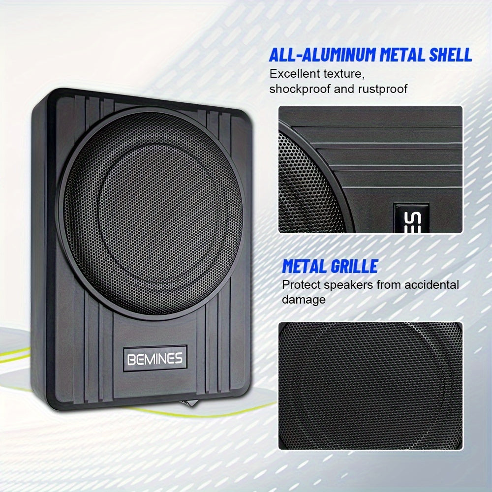 [Car Subwoofer] 105C 1500W 10-Inch Car Subwoofer with High Power And High-Fidelity Sound, Ultra-Thin Body, Includes Wired Control And Installation Parts, Without Battery