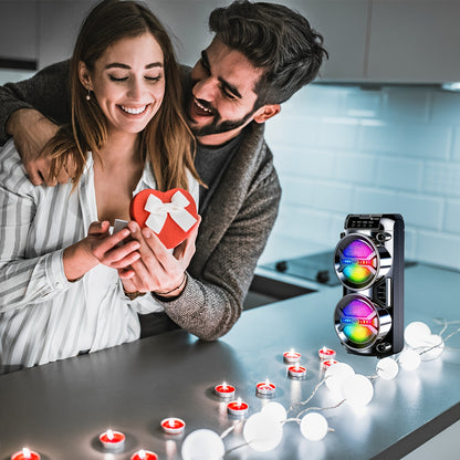 6500W Bass Outdoor Wireless Speaker, Portable Wireless Speaker, Built-in Rechargeable Battery, Dual Bass Speakers For Powerful Deep Bass Stereo, High-volume Party Sound System, The Best Valentine'S Day Gift For Your Partner