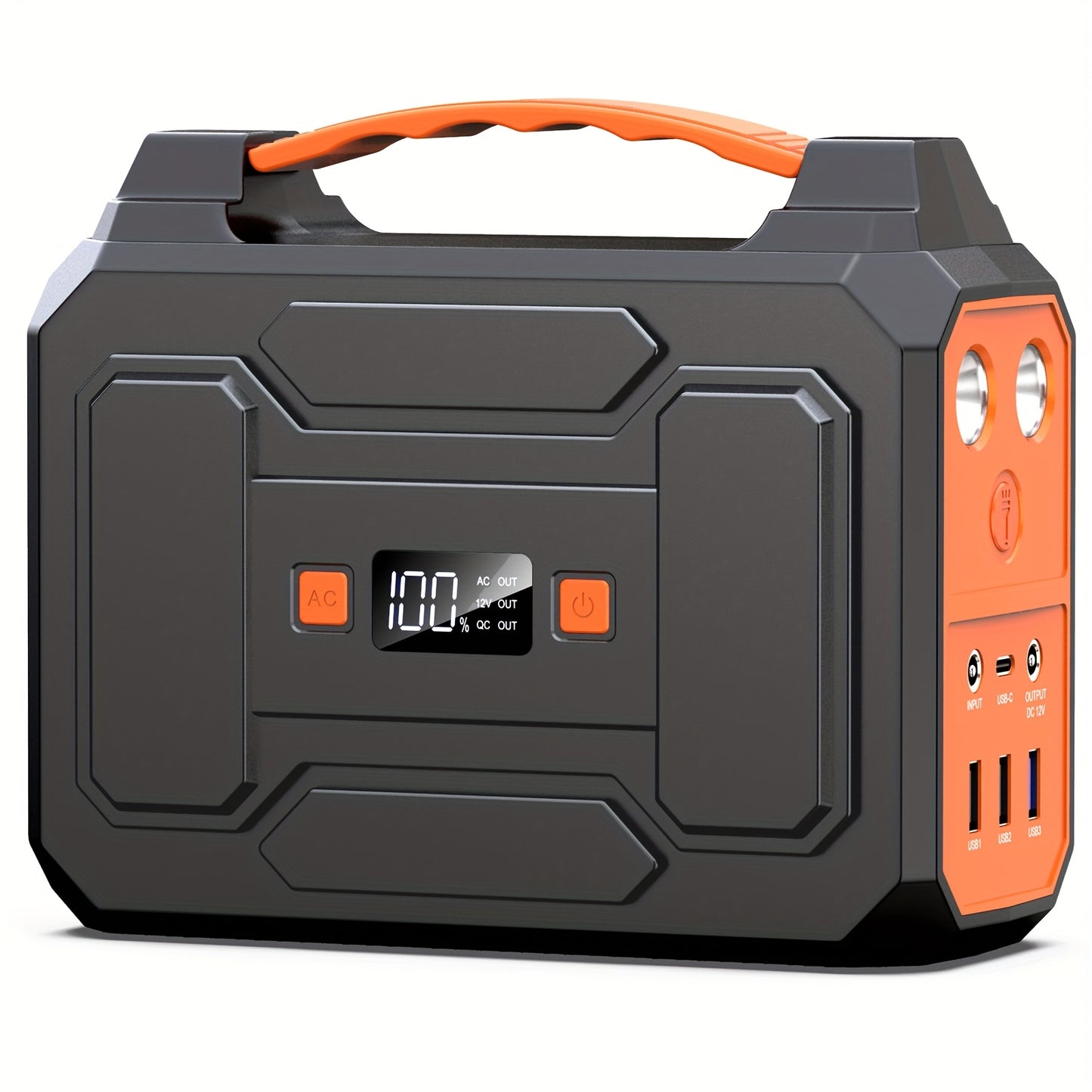 300W/100W Portable Power Station Solar Generator, (Solar Panel Optional), 146Wh/260Wh/296Wh High Capacity Battery Pack, With 2x 110V AC Outlet, DC USB C Port, LED Light, Power Bank For Outdoor Camping Hiking Road Trip Cycling