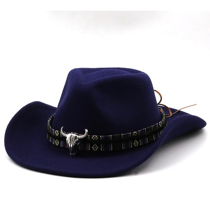 Men's & Women's Western Cowboy Hat with Tweed Jazz - Wide Brim Felt for all-Weather, Non-Textile Durable Design, Black for horseback Riding, Festivals, Ranch - Unisex Cowboy/Cowgirl