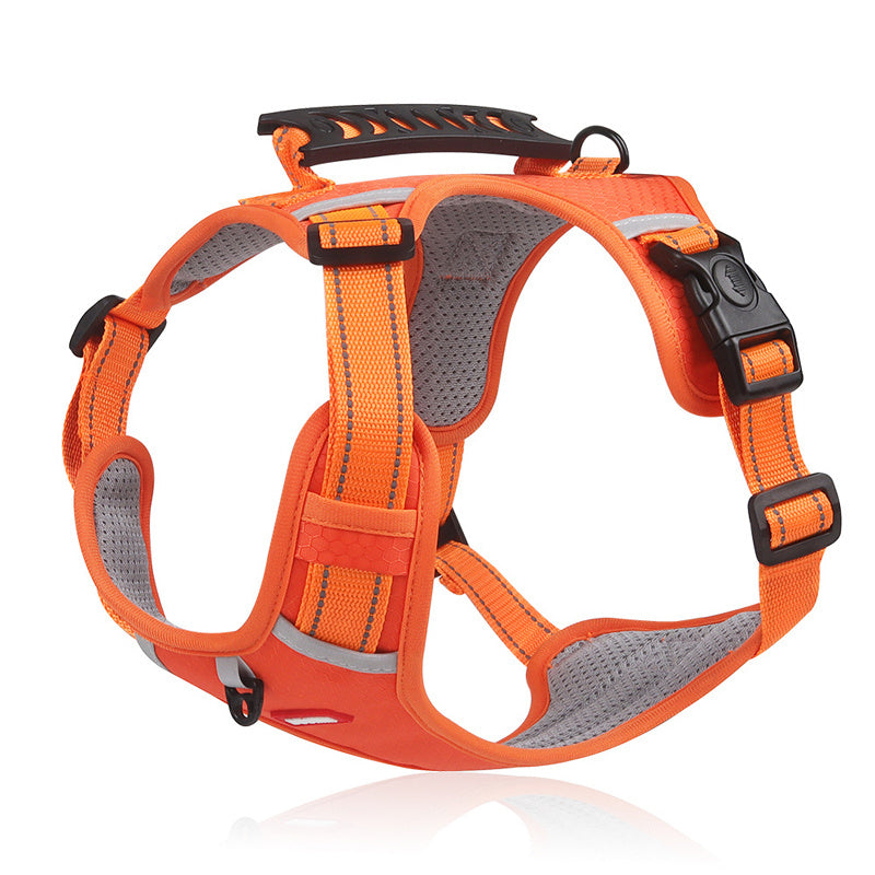 Adjustable No-Pull Pet Harness for Dogs and Cats - Soft Padded Harness with Easy Control Handle for Large Breeds - Prevents Choking and Pulling - Comfortable and Secure Fit