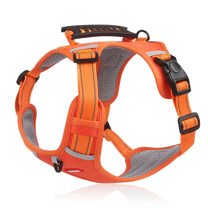 Adjustable No-Pull Pet Harness for Dogs and Cats - Soft Padded Harness with Easy Control Handle for Large Breeds - Prevents Choking and Pulling - Comfortable and Secure Fit