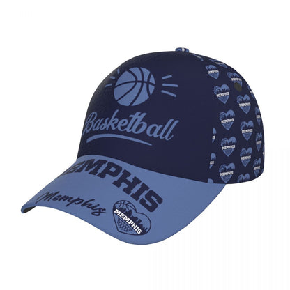 Memphis Baseketball Baseball Cap Adjustable City Print Snapback Hat Game Day