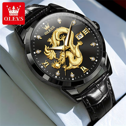 OLEVS New Luxury Business Luminous Quartz Stainless Steel Watches for Men Original Top Brand Fashion Men'S Wrist Watches Golden Trend High Quality Best Selling Men'S Watches, Fashion Watches for Men, Mechanical Watches for Me