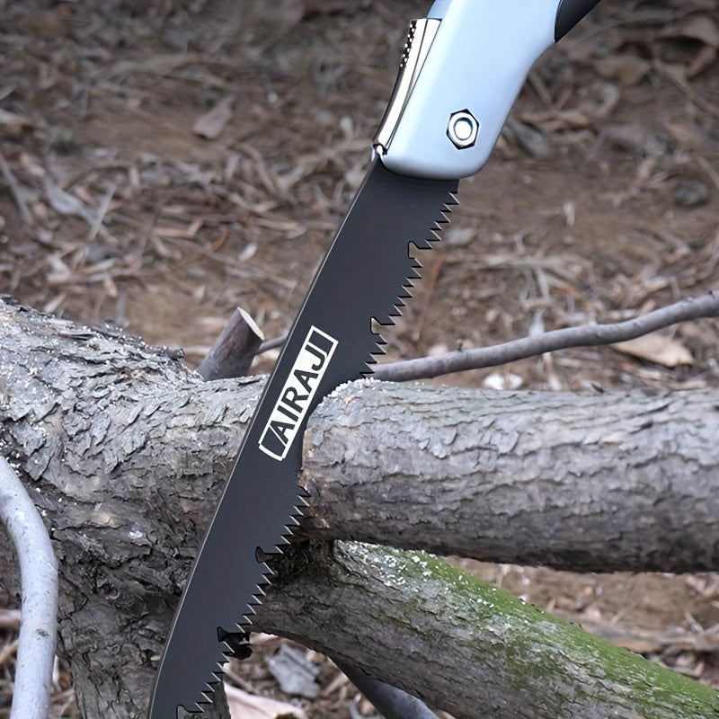 [1pc AIRAJ Steel Folding Saw] AIRAJ 1pc Industrial Grade Steel Folding Saw | Manual Cutting Tool with Anti-Slip Durable Handle, Three Specifications Available for Outdoor Use, Without Battery