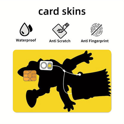 4-Pack PVC Credit Card Skins, Simple Style, Waterproof, Anti-Scratch, Anti-Fingerprint, Removable Self-Adhesive Decorative Stickers for Credit, Debit, and Transit Cards