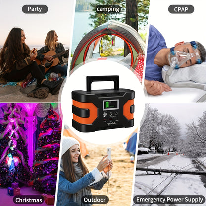 Flashfish 200W Portable Power Station, 45000mAh Solar Generator with // Outlets, Lithium Battery Pack for CPAP, Camping, Home Emergency Backup, Solar  Compact & Lightweight Design,F Overload & Overheat, 166Wh Capacity, 110V-1