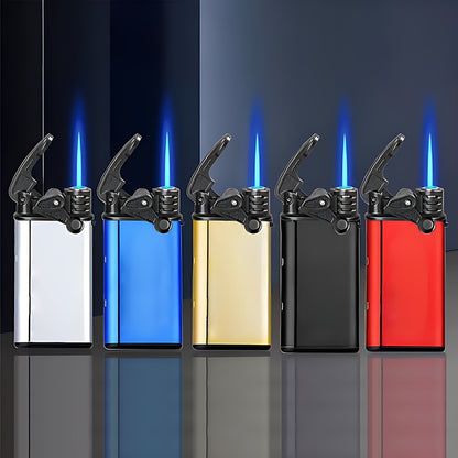 1pc/5pcs Lighter, Butane Lighter, Windproof Lighter, Straight Blue Flame Lighter, Portable Lightweight Lighter, Arm Ignition Lighter, Suitable for Outdoor Camping, Barbecue, Hiking, Precise Ignition, Home/Wedding/Party Candle