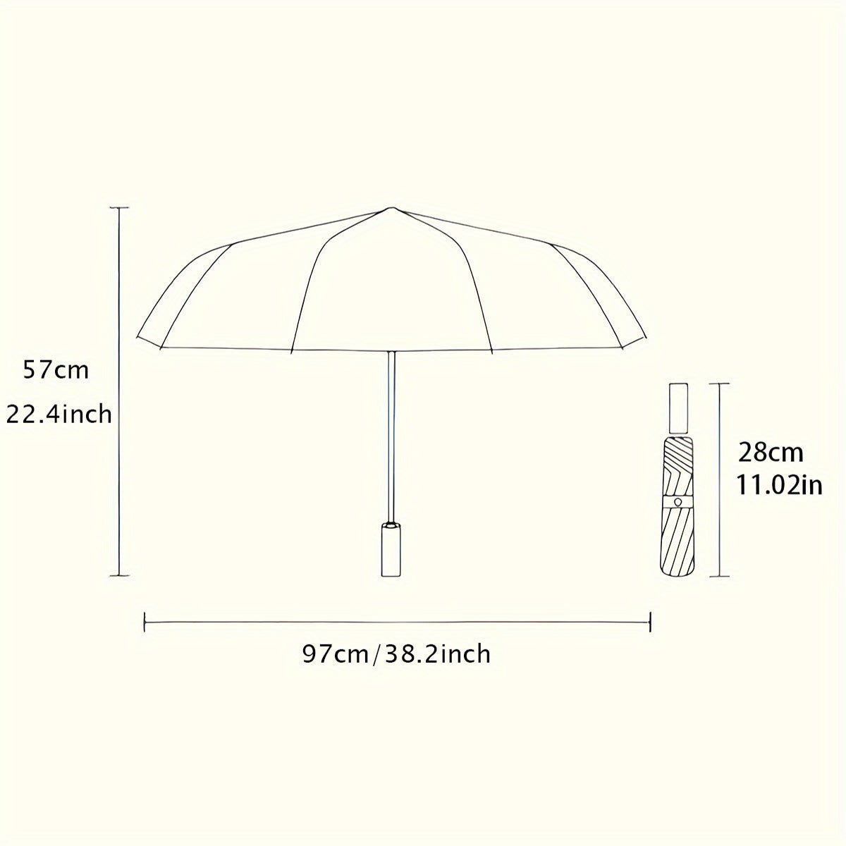Automatic Open/Close Umbrella with Cow Skull & Desert Sunset Design - Leopard Print, Windproof 8-Rib Collapsible Umbrella, Portable All-Season Outdoor Accessory, Unique Gift for Christmas, Birthday, Festival, Umbrella Heavy D