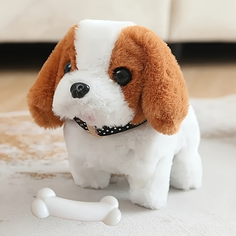 2025 Realistic Robot Dog - Interactive Walking, Barking, Expressive Eyes And Soft Plush - No Need For Batteries, Button Control For Home And Office Companions Or Gifts - Ideal Choice For Adults And Teenagers, Cute Animal Biom