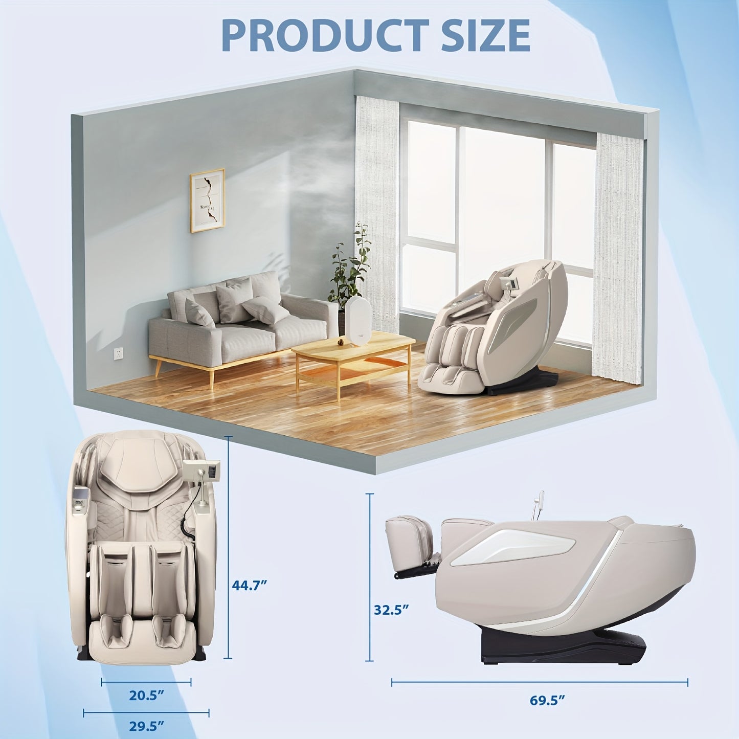 4D Full Body Massage Chair: Zero Gravity Massage Recliner SL Track with, 15 Massage Modes, Massage, Deep Tissue Massage, Modern Recliner, Sturdy Frame, Premium Upholstery, Multimode Massager, Heated Massage Chair, Office Work