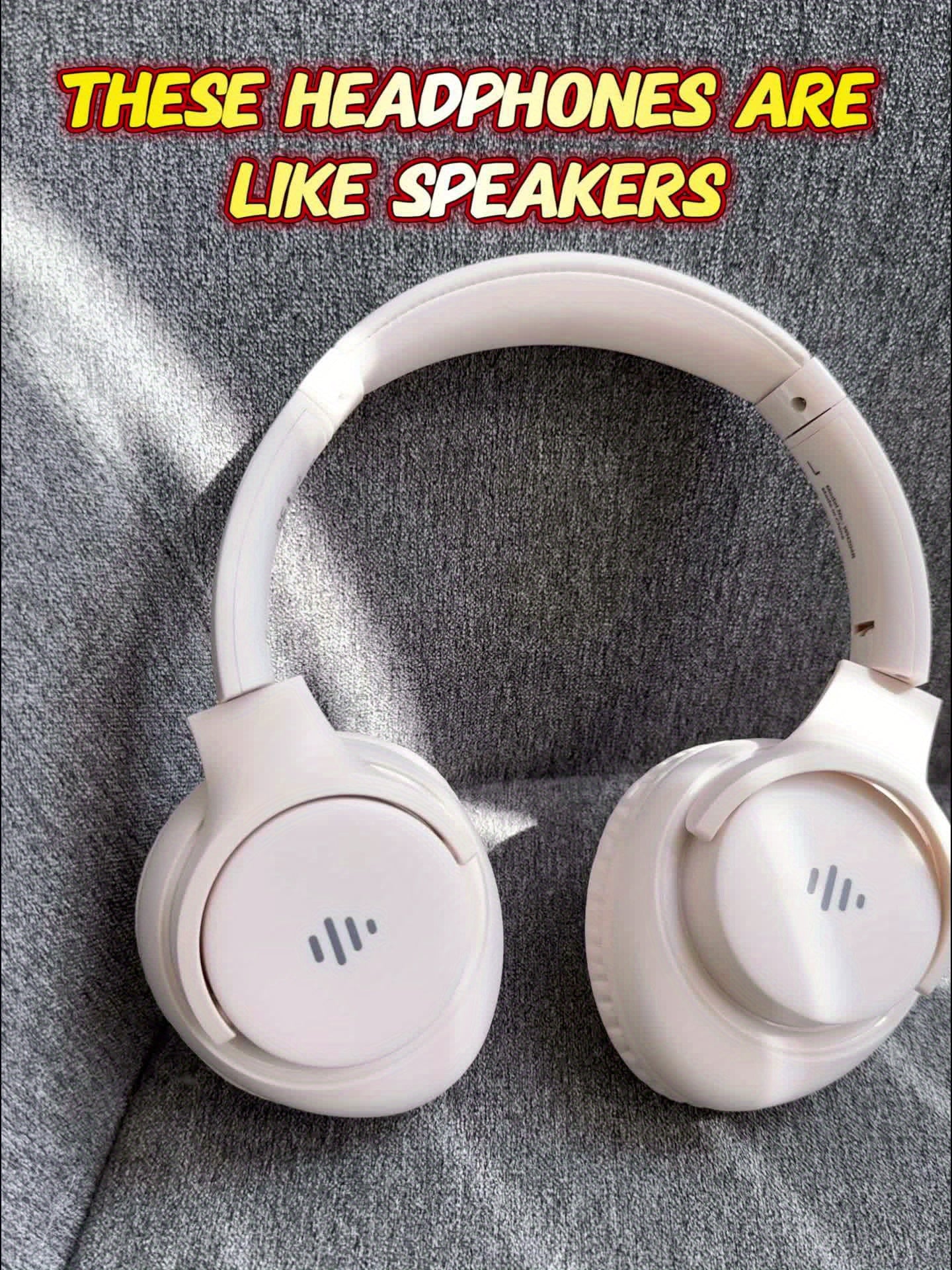 Wireless Noise Cancelling Headphones, Wireless Earbuds With Deep Bass, HiFi Stereo Sound Low Latency, Lightweight Foldable Headphones With Built-in Microphone, For Work Laptops, Mobile Phones, On-head Gaming Headphones, Compa