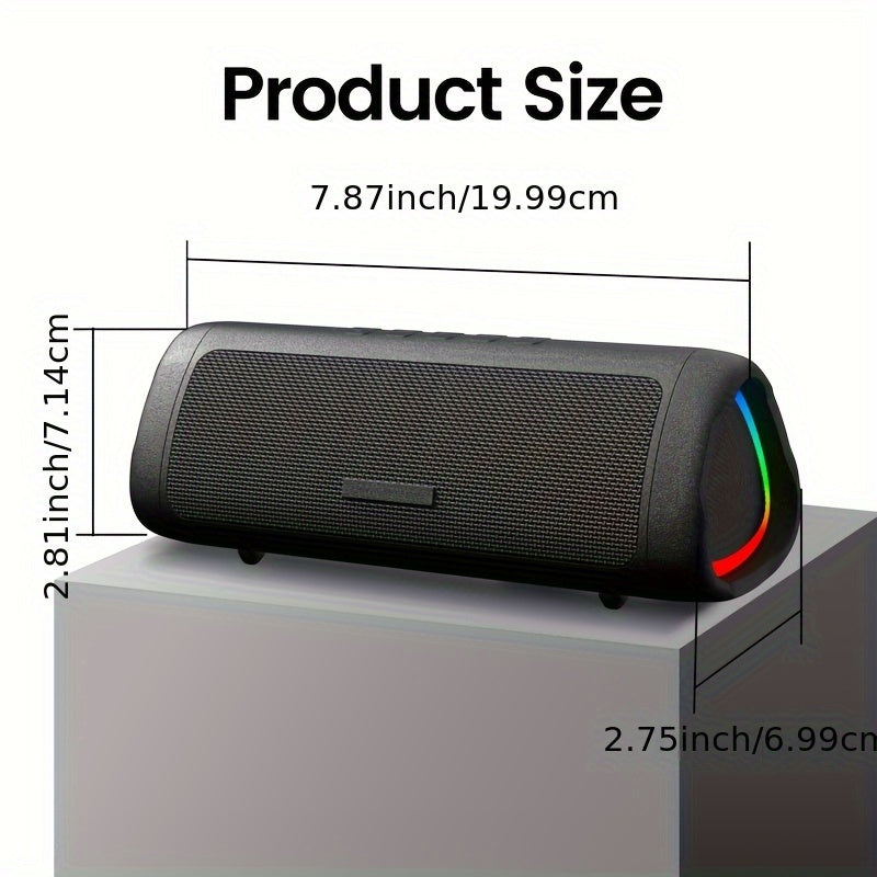 Wireless Speaker That Delivers 20W Stereo Sound, Features IPX5 Waterproofing, Offers Up to 24 Hours of Playtime, Includes RGB Lighting, Supports TWS Pairing, Utilizes Wireless 5.3, And Is Suitable for Home Use, Outdoor Activi