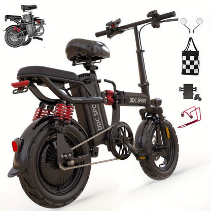 Discover Without Limits: 700W Collapsible Electric Bicycle for Grown-Ups. Reach Speeds of 20MPH And Travel Up to 35 Miles on a 48V Battery. Conquer 25° Inclines, Support Up to 385 Pounds, And Enjoy a Comfortable Ride with Ef