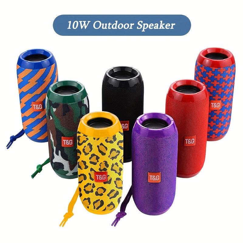 TG117 Portable Wireless Speaker, IPX4, TWS Stereo, Compatible With FM TF USB Insertion Card, Connected To Phone/tablet/TV, Wireless Portable Audio, Electronic Products, Birthday Party Gifts, Thanksgiving, Christmas Gifts