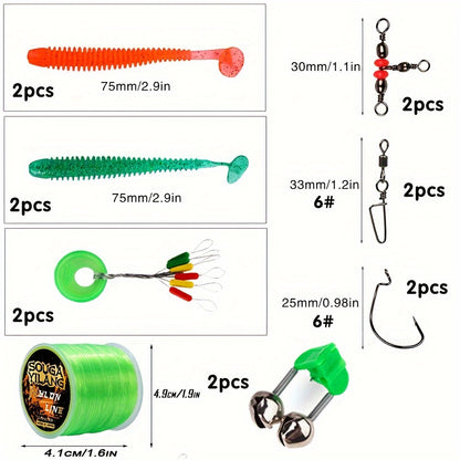 Sougayilang Fishing Rod Combo Set, 1.8m Telescopic Sea Fishing Pole With Reel, Line, Lures & Accessories For Beginners