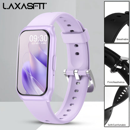 2025 New Smart Bracelet for Phone & for Android - 1.45inch Full Touch Screen, Call/Message Notifications, Music Control, Fitness Tracker with 100+ Sports Modes, Pedometer | Alarm | weather, Silicone Band - Perfect Gift for Me