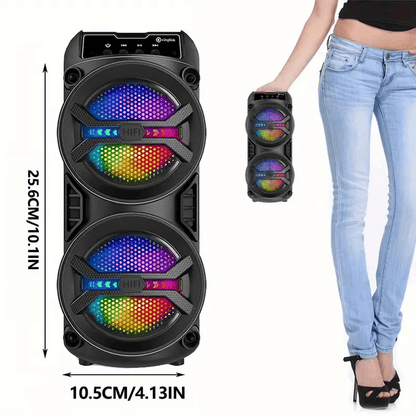 6500W Bass Outdoor Wireless Speaker, Portable Wireless Speaker, Built-in Rechargeable Battery, Dual Bass Speakers For Powerful Deep Bass Stereo, High-volume Party Sound System, The Best Valentine'S Day Gift For Your Partner