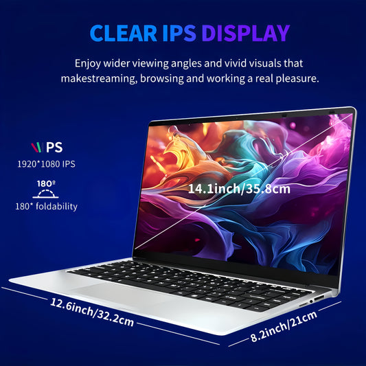 FUNYET Laptop Computer, Gaming Laptops 2026, Lap Top PC , 8GB/16GB RAM 256GB/512GB/1TB SSD, N5095 Processor(up to 2.9 GHz), FHD 1920 x 1080